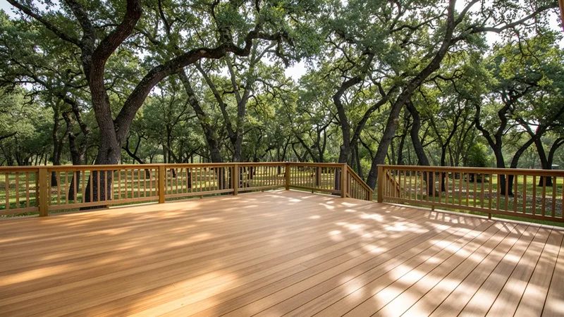New deck construction on a spacious property in Oak Grove, MO